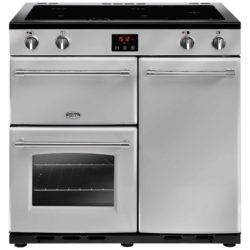 Belling Farmhouse 90Ei 90cm Electric Induction Range Cooker in Silver 444444131